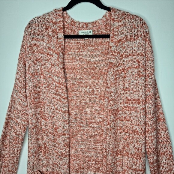 Studio B by Bobeau Longline Duster Length Open Cardigan Lightweight Knit Size M - Picture 3 of 11
